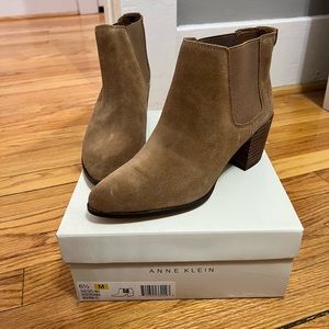 Anne Klein Suede Heeled Booties